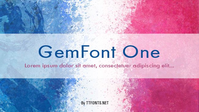 GemFont One example